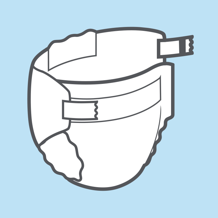 打开式婴儿纸尿裤